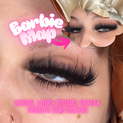 The “Barbie” Lash Map & Product list w/ all links